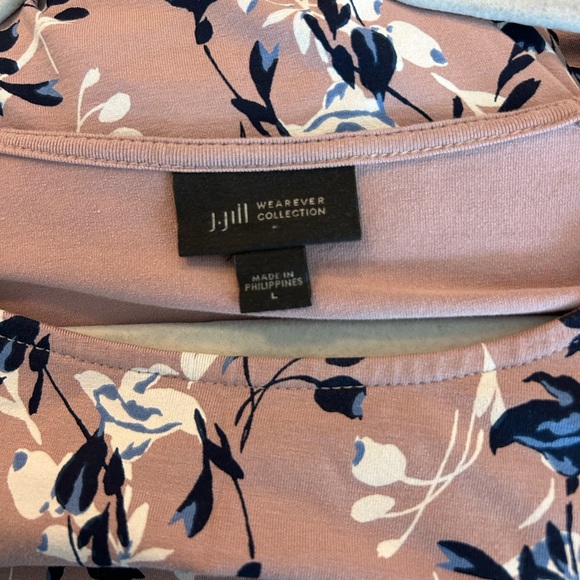 J Jill purple floral wear ever dress size large - Picture 4 of 4